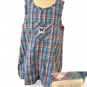 Vintage Carters Butterfly Plaid Dress